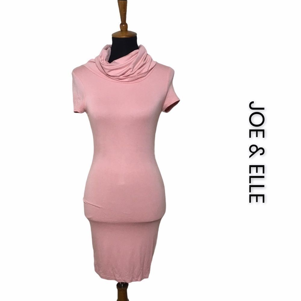 Joe & Elle Pink Cowl Neck Dress